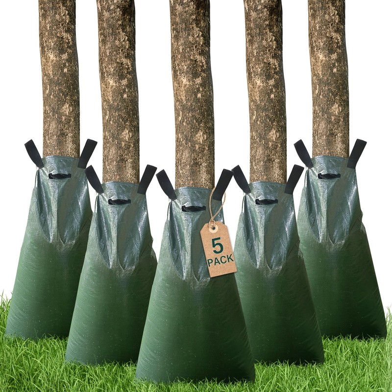 Toriexon 5 Pack Tree Watering Bags, 20 Gallon Slow Release
