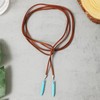 Sakytal Boho Choker Necklaces Brown Long Wrap Adjustable Western Cowgirl