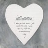 East of India Porcelein Heart Coaster 'I wish you lived