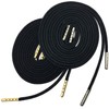 YJRVFINE 1/7" Thick Round Waxed 31 inch Black Shoelaces with