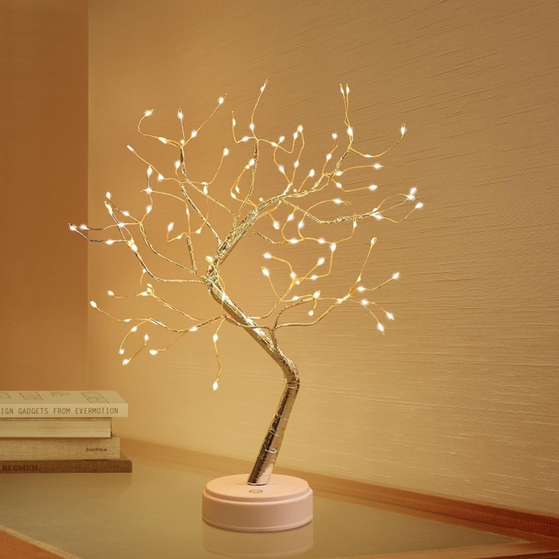 Hwylizg Fairy Light Spirit Tree,20" Tabletop Bonsai 108 LED Tree