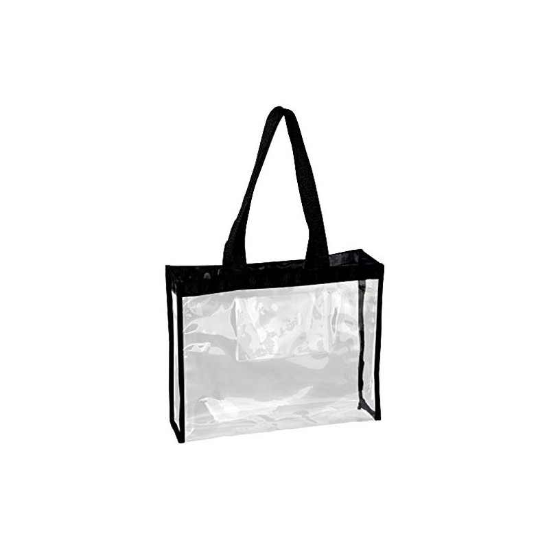 Vinyl Tote Bag M Size Black Edge (Width 35 x