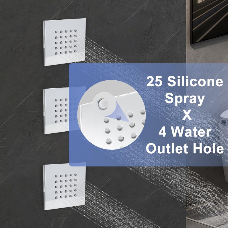 GUOWENYING Modern Design 1 Pcs Square Body Massagers Spray Shower