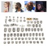 106pcs Dreadlocks Hair Rings Alloy Different Shapes Exquisite Patterns Hair
