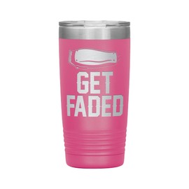 Get Faded Tumbler - Barber Tumbler - Barber Gift - 20oz Insulated Engraved Stainless Steel Barber Cup Pink