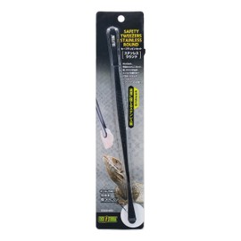 Gex Exo Terra EXO TERRA Safety Tweezers Stainless Steel Round Reptile Tweezers for Feeding and Maintenance, Easy to Grip, Large Reptiles, Stainless Steel