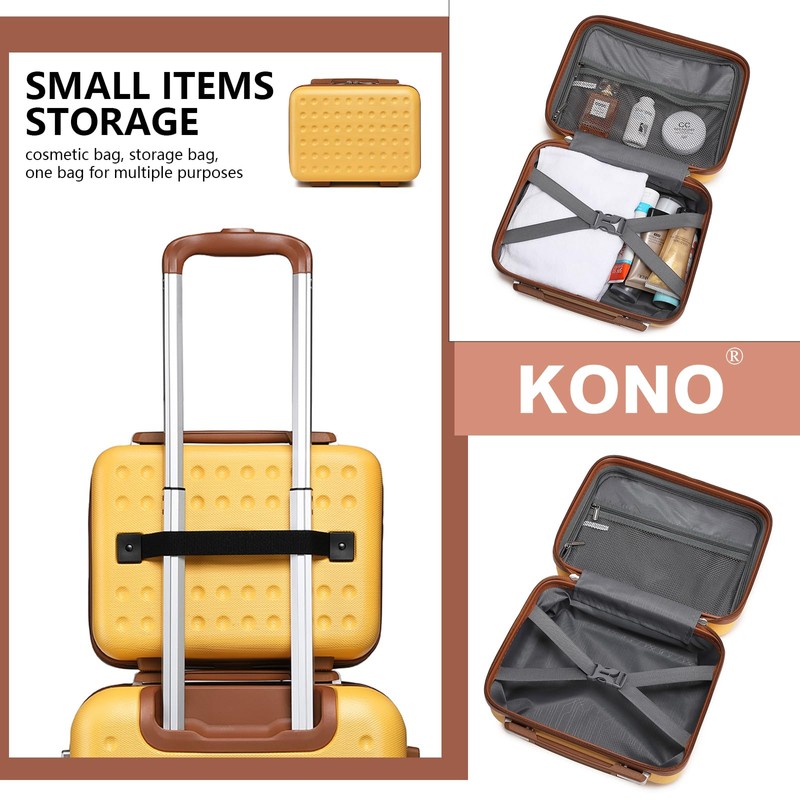 Kono Lightweight Travel Makeup Carrying Case Cosmetic Case Mini 13"