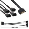 GINTOOYUN 2 Pack SATA to 3 Pin/4 Pin Case Expansion