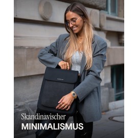 Kapten & Son Tromso Small Cream Black or All Black 6 L Backpack for Men and Women Small Backpack Ideal as a Daypack, Daypack, City Backpack, Backpack Handbags, all black