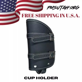 PMSUTAH Universal Cup Holder Leather Drink Bottle Water Holder Motorcycle Bike Stroller