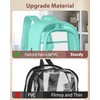 KIMNERPU Clear Backpack, Fabric & PVC Transparent Backpack with Reinforced