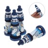 Ipetboom 4pcs Mediterranean Style Mini Wooden Lighthouse Ornaments Nautical Home