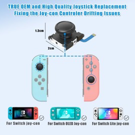 FeiOne Hall Effect Joystick Reparaturset, GuliKit JoyCon Joystick, für NS Switch/Switch OLED Joy-Con/Switch Lite