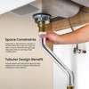 Highcraft 1-1/4” Double Offset Tube Chrome Plated Brass Double Offset