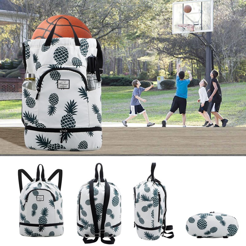 Kamo Drawstring Backpack Bag - Sport Swimming Yoga Backpack with