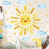 Celestdeco Sun Wall Decal,Lovely Smile Window Sticker,Cloud Stickers,Polka Dots Window