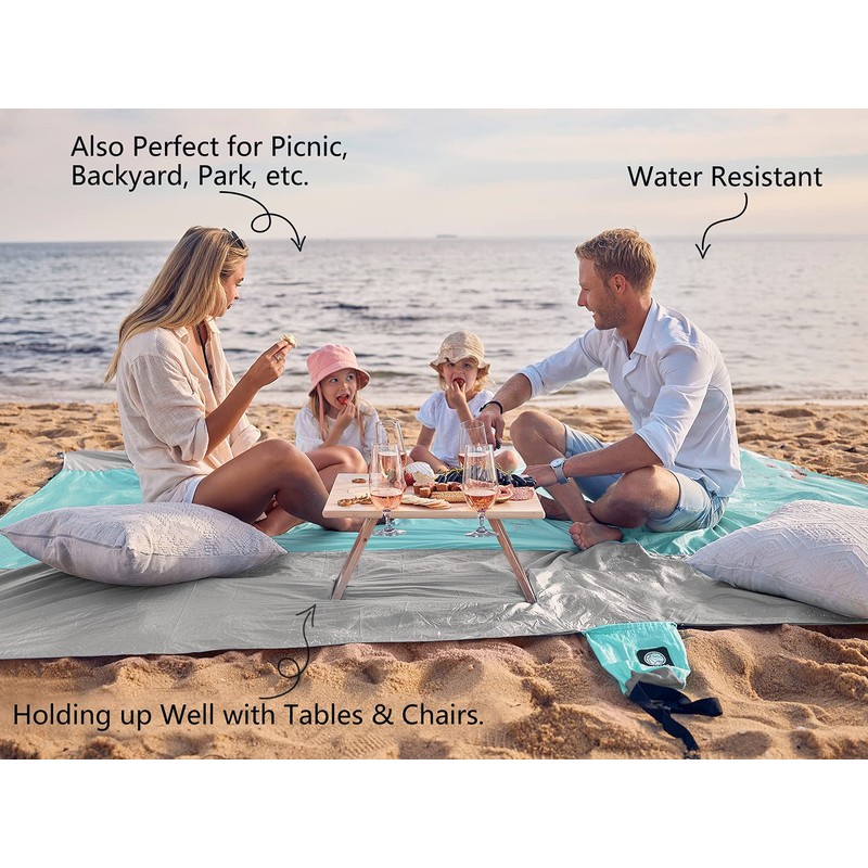 WEKAPO Beach Blanket Sandproof, Extra Large Oversized 10'X 9' for