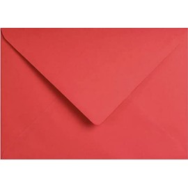 5"x7" (133x184mm) Coloured Envelopes for Greeting Cards Wedding Invitations & Crafts Pack of 100 (Poppy Red)