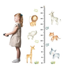 LICHUANUK Children's Height Chart Wall Sticker Height Chart Child Forest Animals Wall Sticker Removable DIY Wall Picture Wall Sticker for Children's Brick Decoration (Animal)