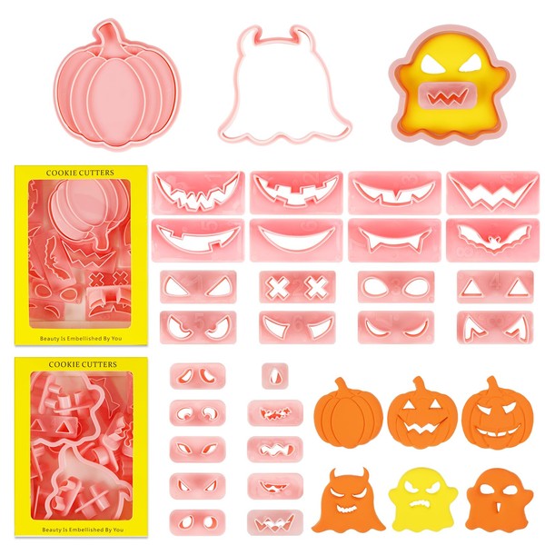Halloween Cookie Cutter Set, Halloween Cookie Cutters, 3D Plastic Cookie