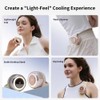 SULVGO Mini Bladeless Clip-On Fan with LED Light, White