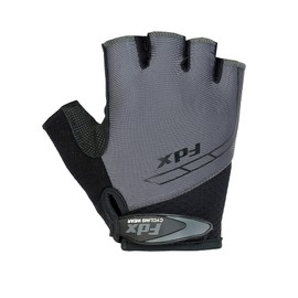 FDX Half Finger Cycling Gloves - Breathable, Gel Padded Protection, Anti-Slip - Fingerless Shock-absorbing Mitts for Mountain Bike, Road Bicycle, MTB, Riding, Men and Women (Small, Grey)
