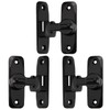 INIRET 3 Pack Barn Door Latches,90/180 Degree Gate Lock,Zinc Alloy