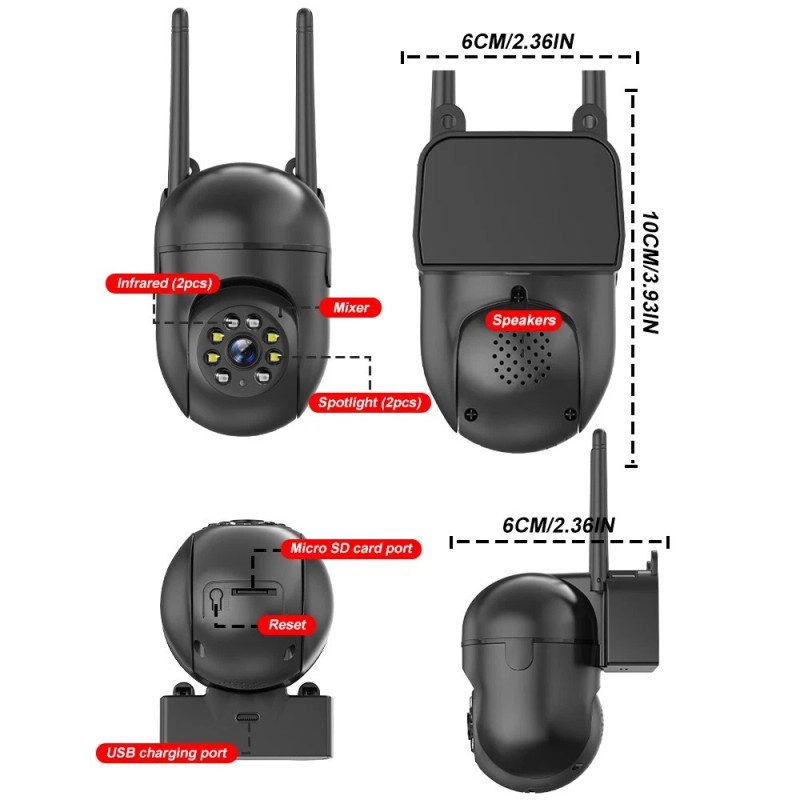 Sansco 5MP IP Wireless WIFI CCTV PTZ Camera Smart Home