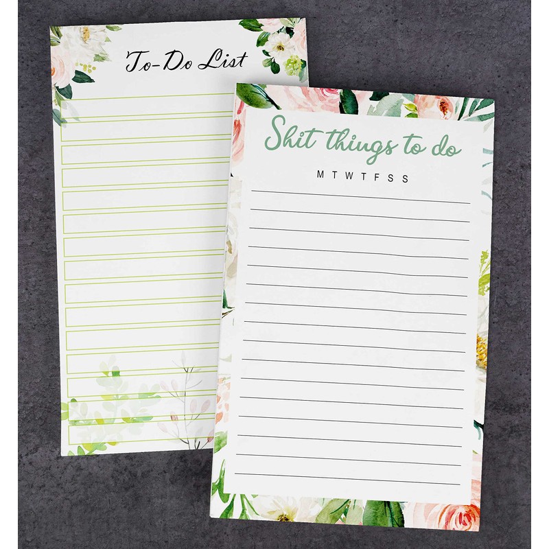 Inkdotpot Pack Of 2 Daily Planner List Undated Notepads, Memo