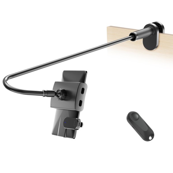 Kefotic Gooseneck Holder for Kindle Bed Reading with Remote Side