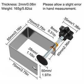 C Clamp, C Clamp and Tensioner, Universal Stainless Steel C Clamp Face Frame, Table Clamp, Cabinet Tool, Mounting Clip for Woodworking, DIY, Cabinet Aids, Silver, 1 Piece