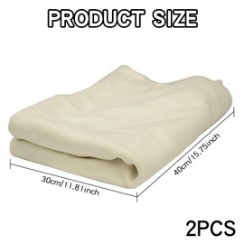 JIEHU 2 Pcs Chamois Leathers for Cars, Car Leather Chamois, Leather Cloth Drying Towel for Cleaning Cars Windows,Glass,Mirrors
