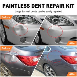 Paintless Dent Repair Rods, 139Pcs Dent Puller Kit with Dent Rods & 2-In-1 Slide Hammer for Powerfully Repair 98% Size of Car Dents, Dent Removal Rods for Hail Damage Auto Dent, Creases Repair