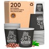 Eurocali 200 Espresso Paper Cups 65 ml Biodegradable Coffee Disposable