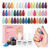 24 Geles Esmalte Para Uñas Gama De Uv Semipermanente Juemel,