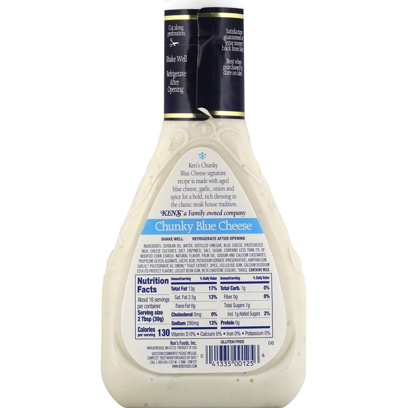 Ken's Steak House Chunky Blue Cheese Dressing (Pack of 6)
