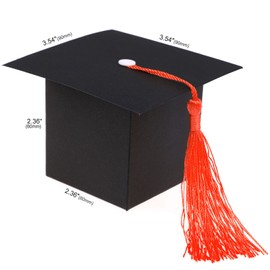 HOWAF 30 Graduation Decorative Graduation Cap Gift Boxes Graduation Hat Gift Boxes Box with Red Tassels Graduation Hat Gift Boxes Exam Passed Graduation Gift for ABI Graduation 2023 Gifts