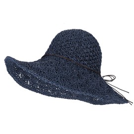 Qchomee Women's Straw Hat, Breathable Summer Sun Hat, Sun Cream Fishing Hat, Outdoor Hat, Foldable Fishing Hat, Summer Anti-UV, Elegant Beach Hat for Hiking, Camping, Tourism, Khaki / Beige, blue
