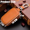 JNNJ Car Key Case, Top Layer Cowhide Leather Car Key