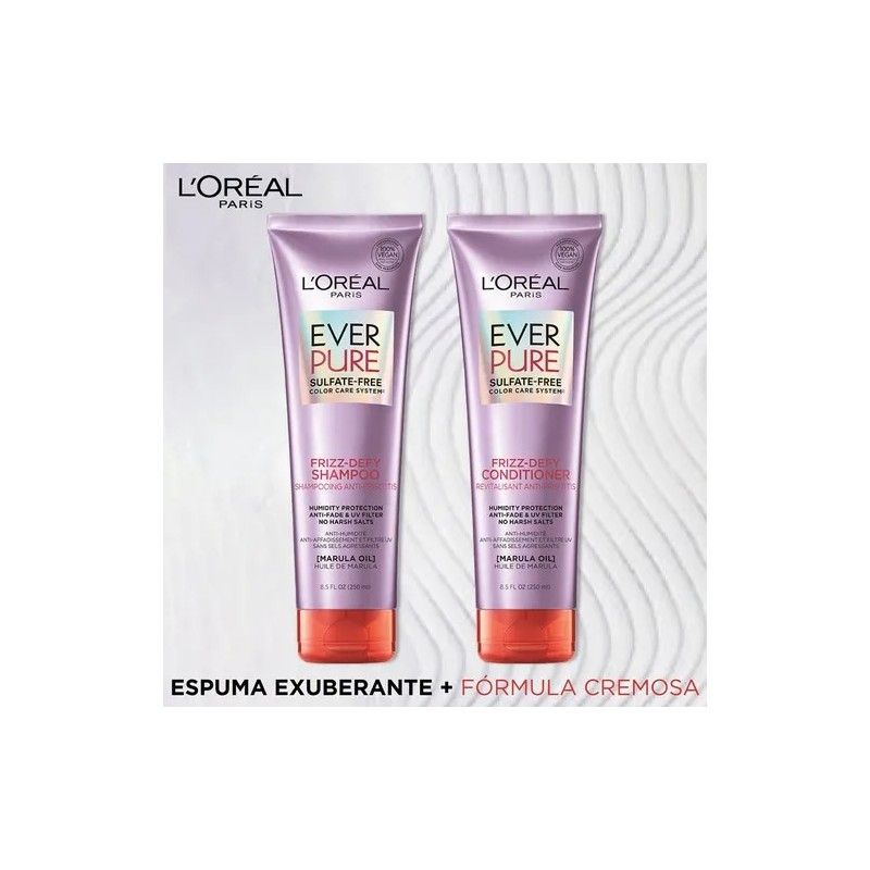 Kit Shampoo+acondicionador Everpure Frizz-defy L'oréal Paris