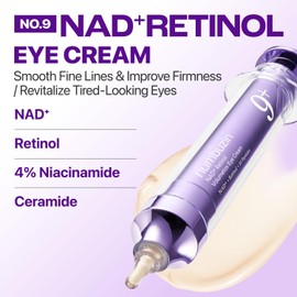 numbuzin No.9 Eye Cream NAD+ Retinol Volumetox Eye Cream Firming, Wrinkles, Fine Lines, Dark Circles, Puffy Retinol, Peptides, Niacinamide Undereye Treatment Serum 0.33 fl. oz.