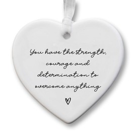 Positive Quote | Ceramic Keepsake Heart | Positive Message | Inspirational Gift | Encouragement Gift