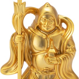 Takita Shoten Buddha Statue, Good Luck and Good Luck, Seven Lucky Gods, Hidemun Makita, Height 3.4 x Width 2.0 inches (8.7 x 5 cm) (by Hidouun Makita), Prosperity of Business, Ask-Free Disaster, Good Luck, and Affilience [Takita Shoten Issued Certificate Included]