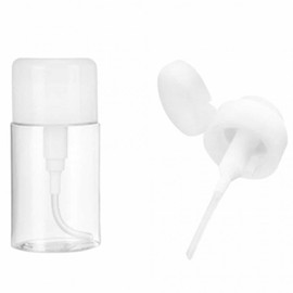 100ml Transparent One-Touch Press Empty Bottle for Nail & Makeup Remover 100ml Press Dispenser Bottle 4ea