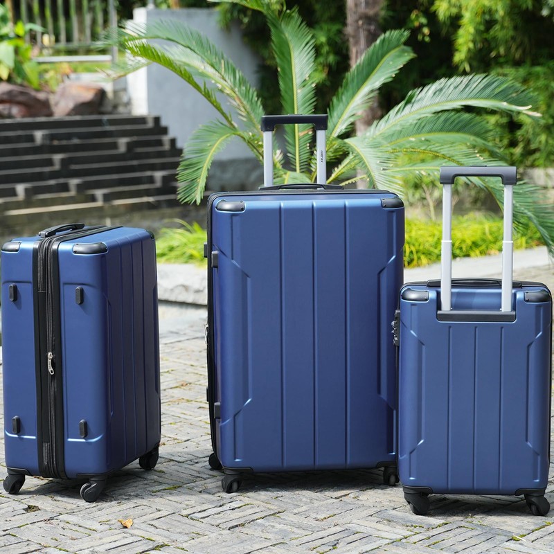 Merax Luggage Expandable Lightweight Spinner Suitcase with Corner Guards, 3-Piece