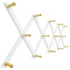 SKOLOO Hat Rack for Wall with 14 Hooks, Solid Wooden,