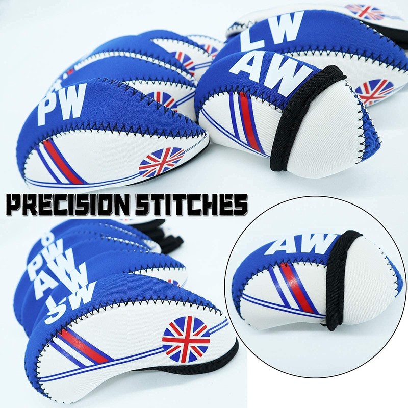 Golf Iron Head Covers with Number Printed Value 10 Pcs/Set,
