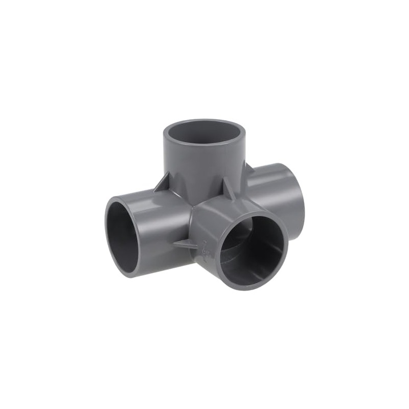 sourcing map 4-Way Elbow PVC Pipe Fitting Furniture Grade 40mm