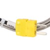 K Type Thermocouple Sensor 1/8 NPT 80mm Temperature Probe Yellow