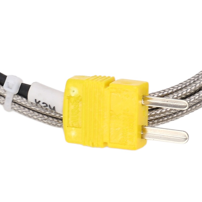 K Type Thermocouple Sensor 1/8 NPT 80mm Temperature Probe Yellow